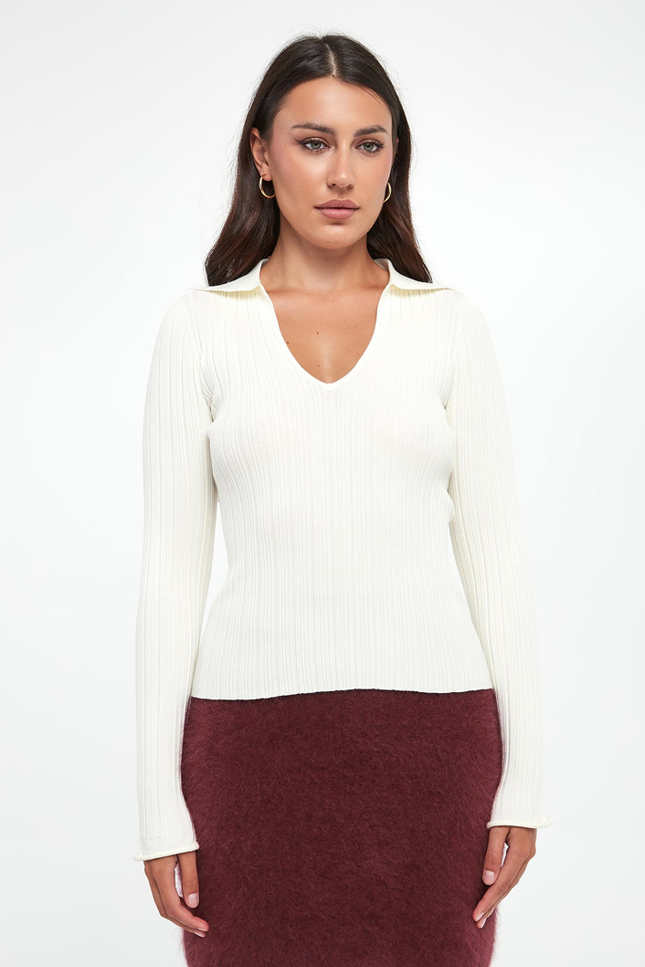 Sweter damski prążkowany Binomio MARELLA SPORT