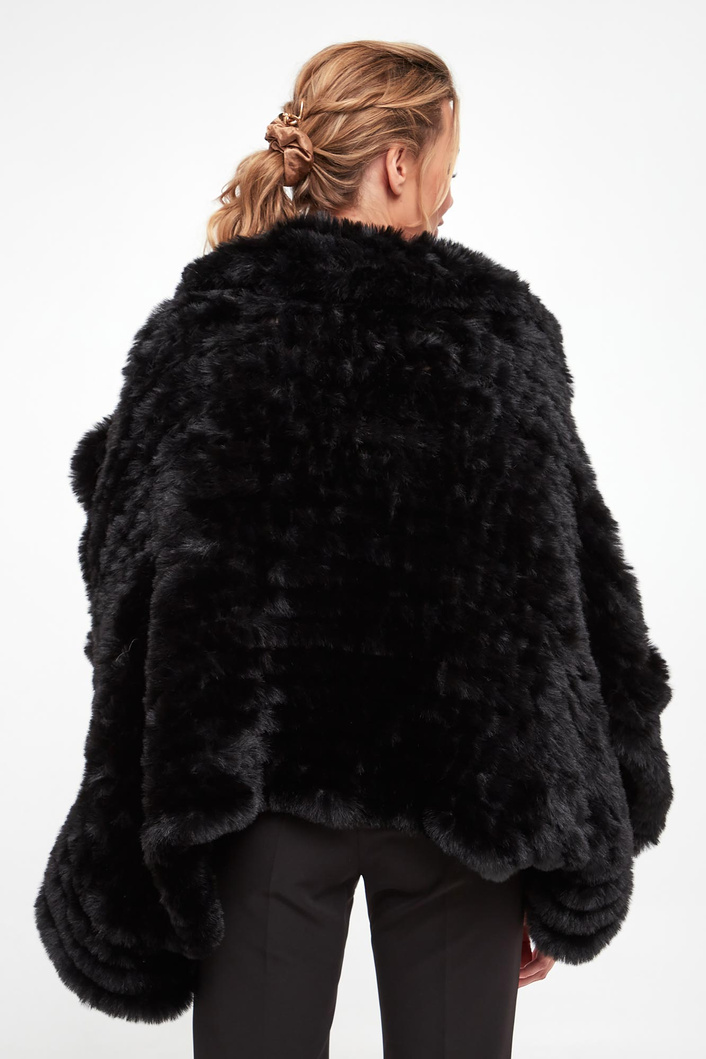 Ponczo damskie futrzane JOSEPH RIBKOFF