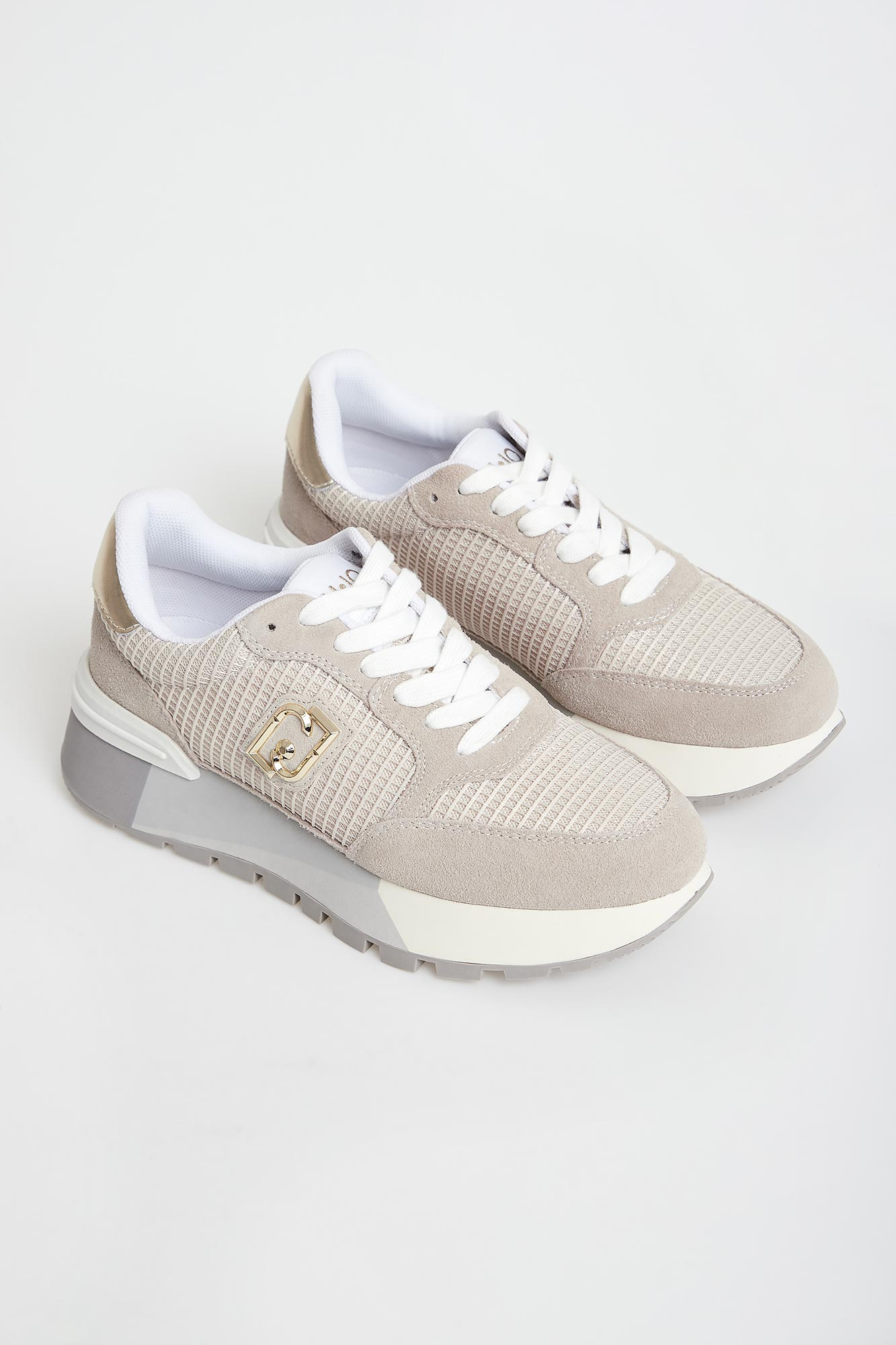Sneakersy damskie zamszowe LIU JO Beżowy