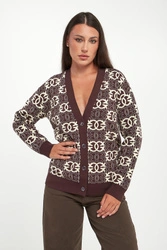 Kardigan damski z logo Half Breed PINKO