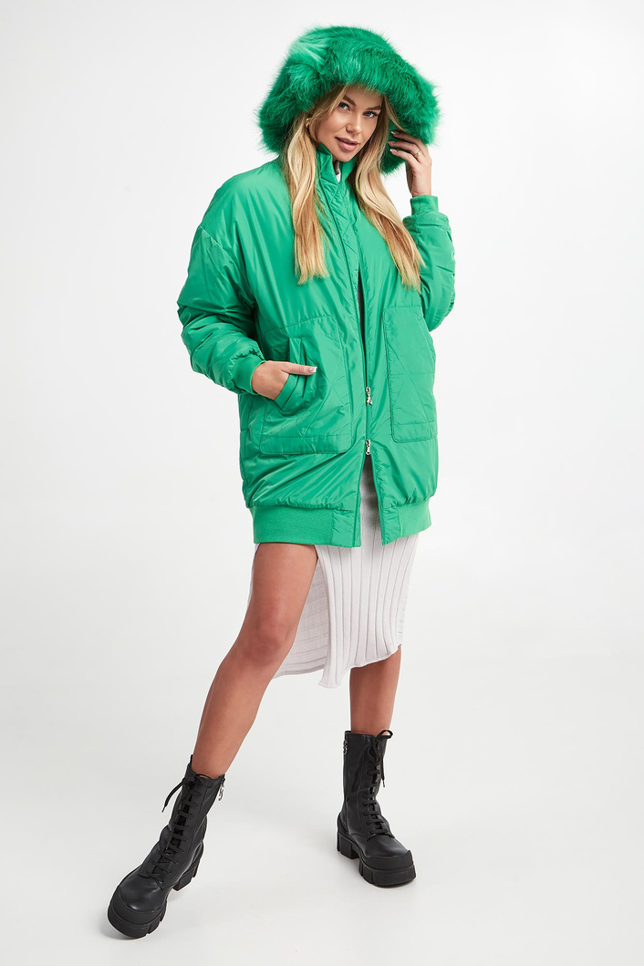 Bucket hat damski futrzany PATRIZIA PEPE