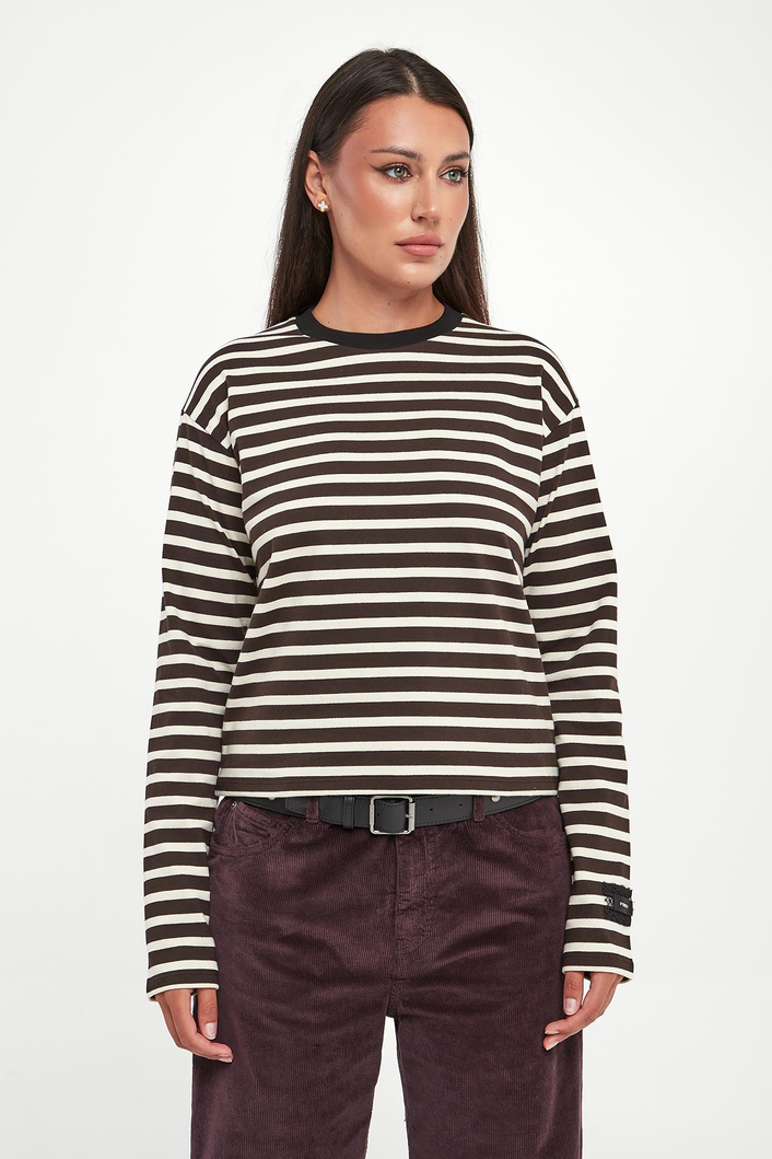 Longsleeve damski w paski Mirtilla PINKO