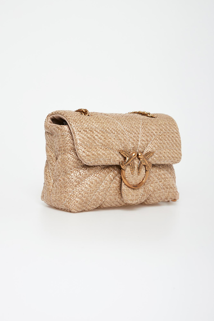 Torebka damska z rafii Love Bag Puff PINKO