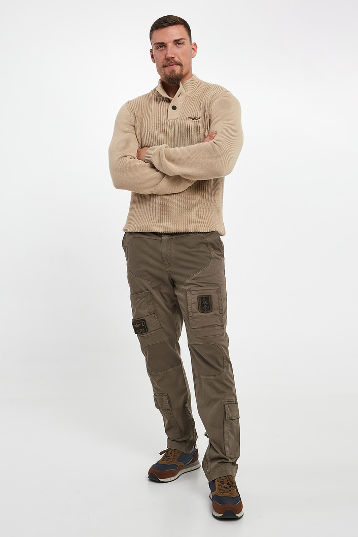 Sweter męski z logo AERONAUTICA MILITARE