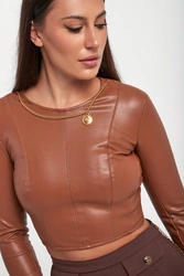 Żakiet damski z ekoskóry ELISABETTA FRANCHI