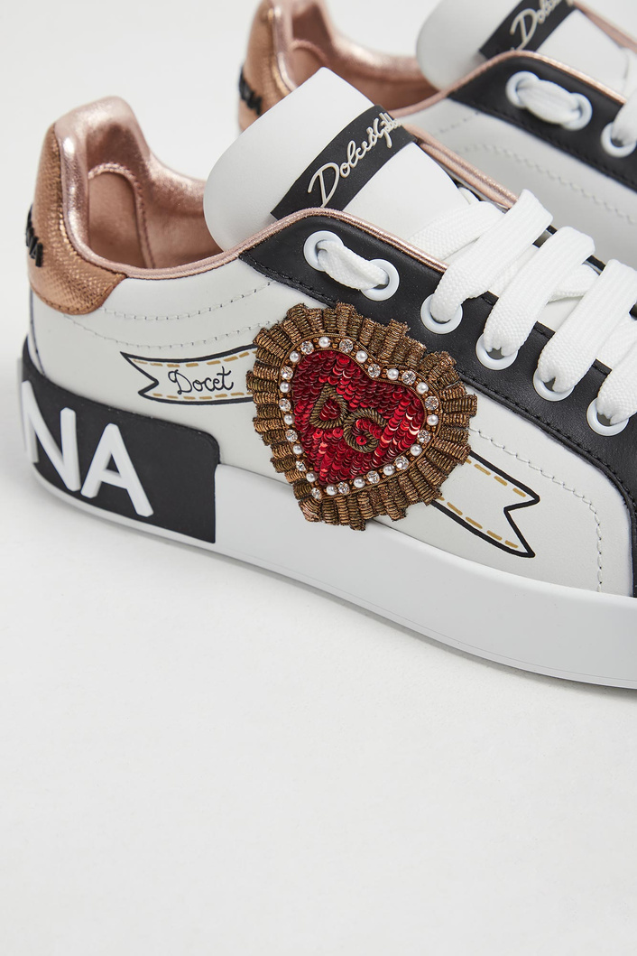 Sneakersy damskie skórzane DOLCE & GABBANA