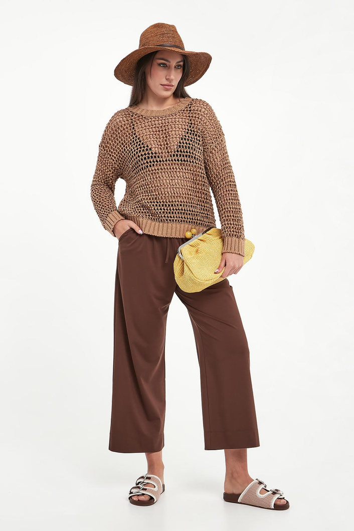 Sweter damski ażurowy lniany Onirica WEEKEND MAX MARA