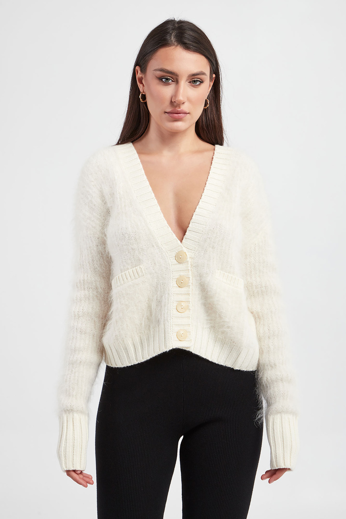 Kardigan damski z wełną alpaka PATRIZIA PEPE