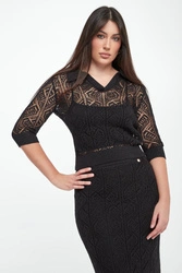 Sweter damski ażurowy JOSEPH RIBKOFF