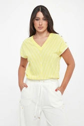 Bluzka dzianinowa damska w paski LIU JO