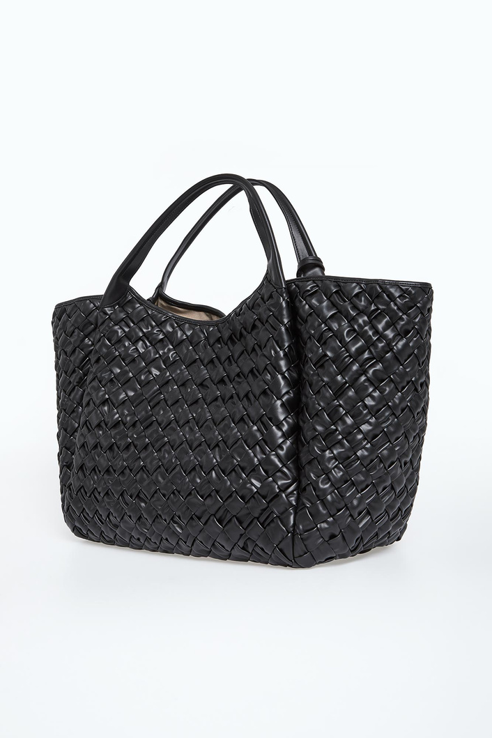 Torebka pleciona shopper maxi EMPORIO ARMANI