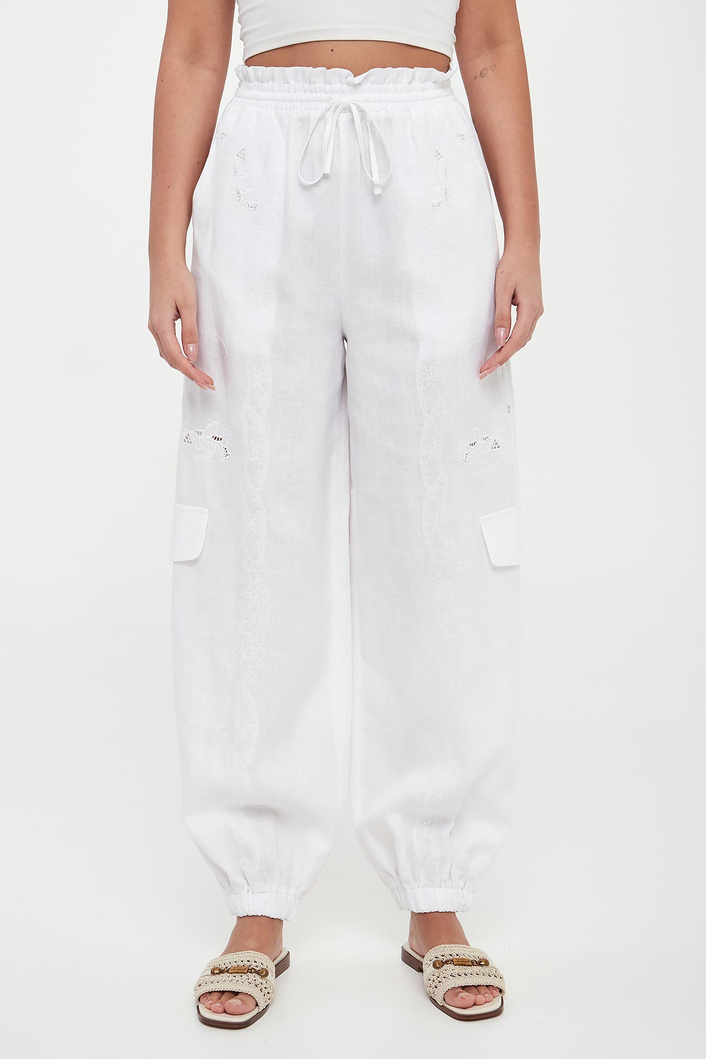 Spodnie damskie lniane TWINSET