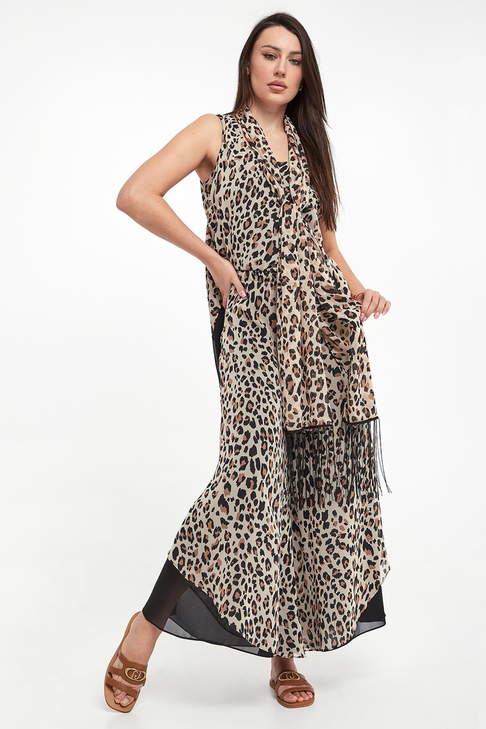 Spodnie damskie w panterkę JOSEPH RIBKOFF