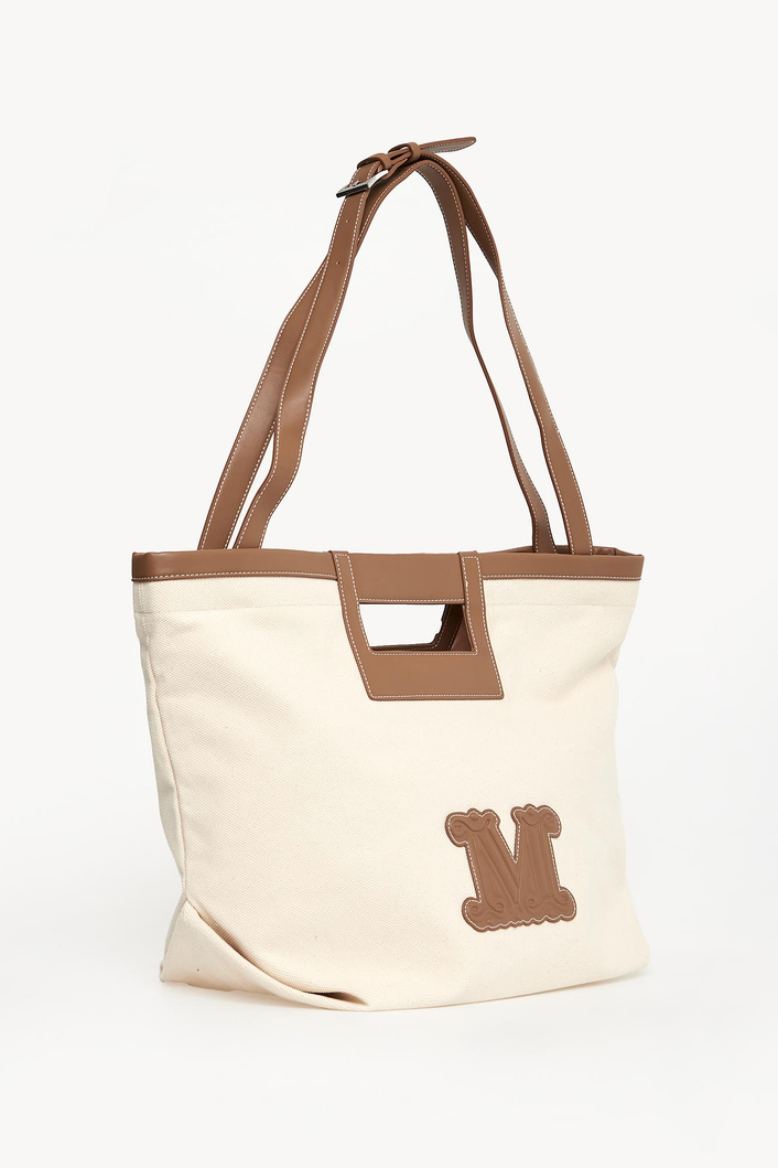 Torebka shopper Ecru MAX MARA BEACHWEAR