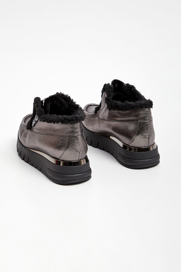 Sneakersy skórzane CESARE CASADEI