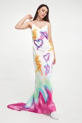 Sukienka maxi satynowa TWINSET ACTITUDE