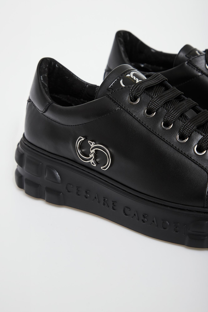 Sneakersy damskie skórzane CESARE CASADEI