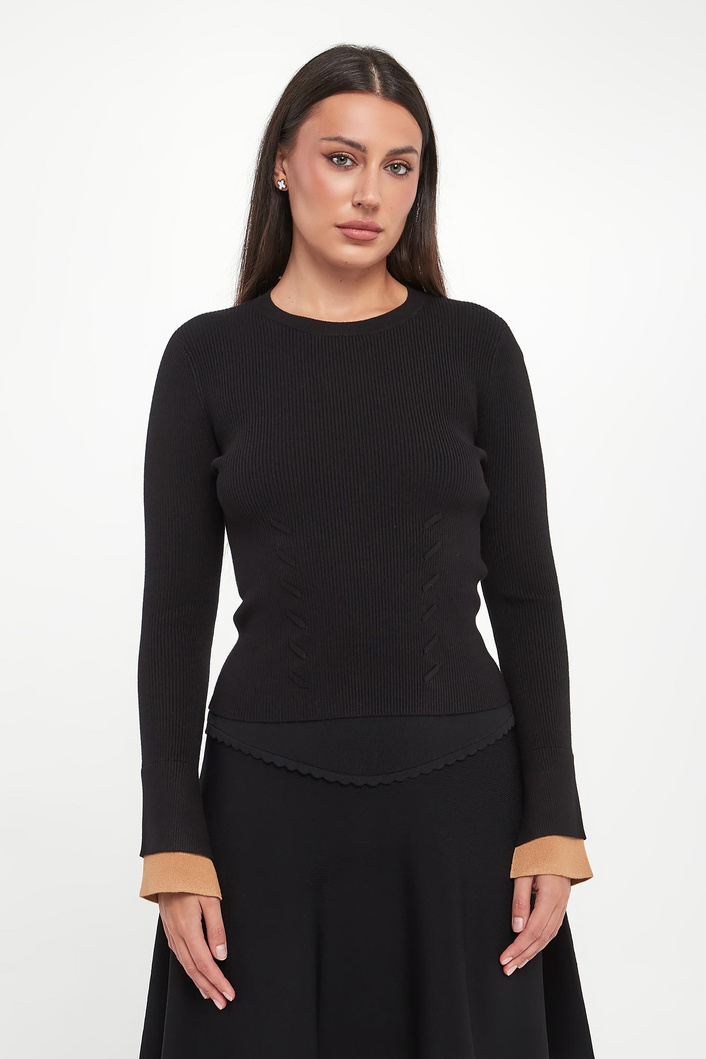Sweter damski prążkowany TWINSET