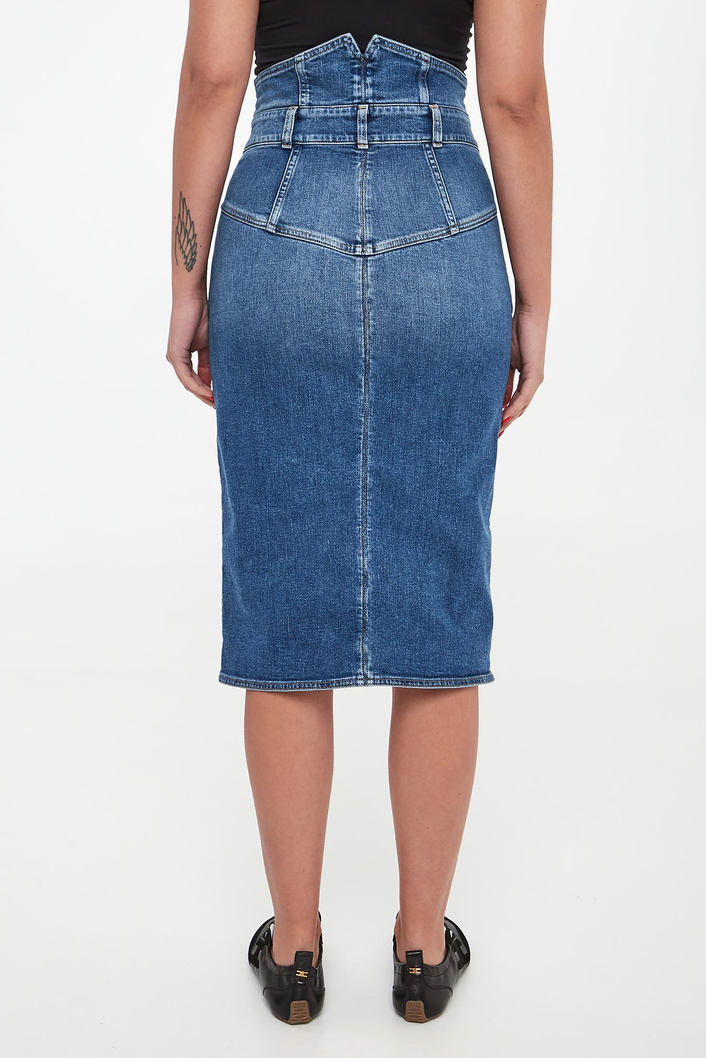 Spódnica jeansowa midi ELISABETTA FRANCHI