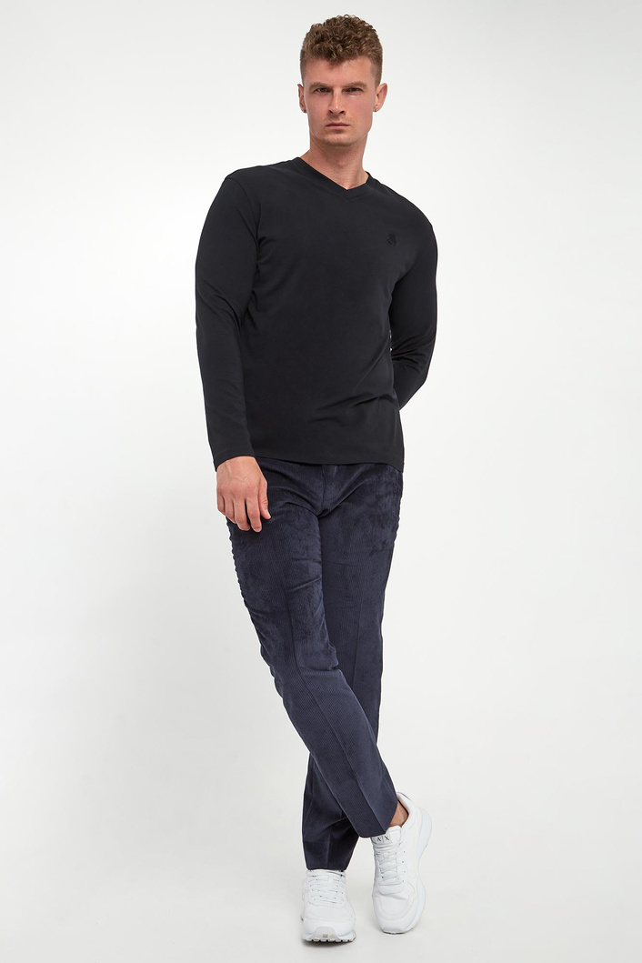 Longsleeve męski z logo KARL LAGERFELD