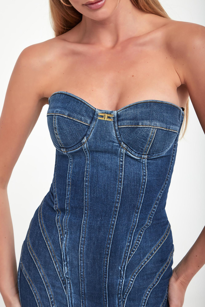 Sukienka jeansowa bodycon ELISABETTA FRANCHI