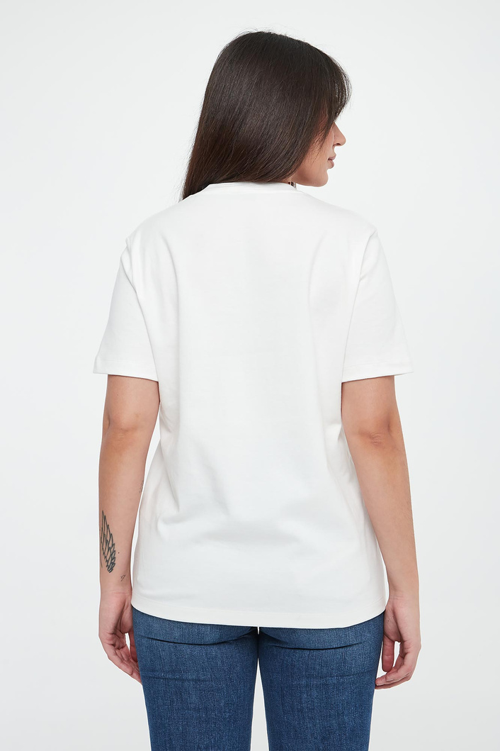 T-shirt damski z logo ELISABETTA FRANCHI