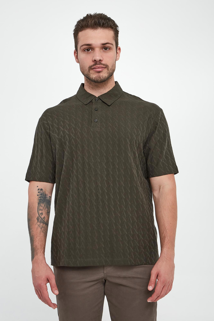Polo męskie w monogram ARMANI EXCHANGE
