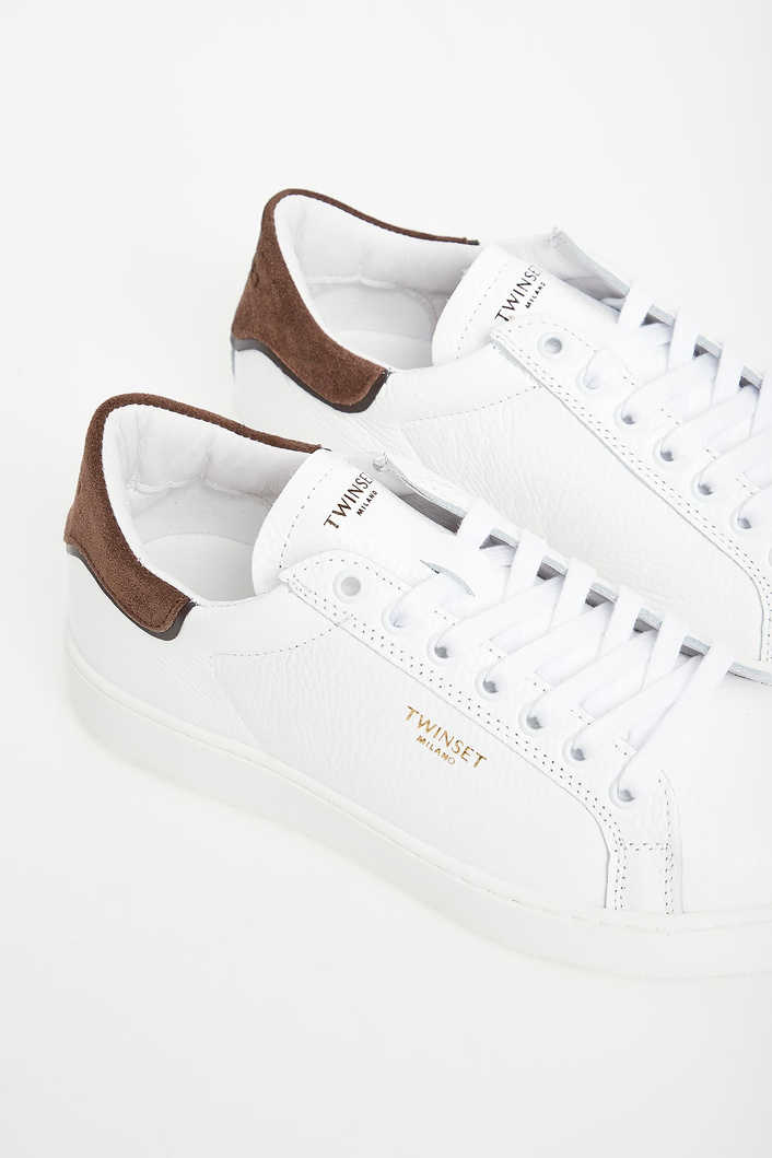 Sneakersy damskie skórzane TWINSET