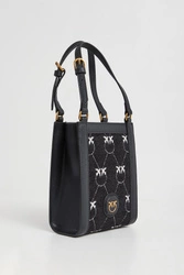 Torebka damska Box Micro Vertical Shopper Jacquard PINKO