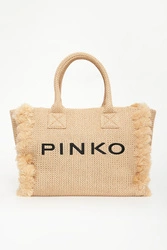 Torebka plażowy shopper z rafii PINKO