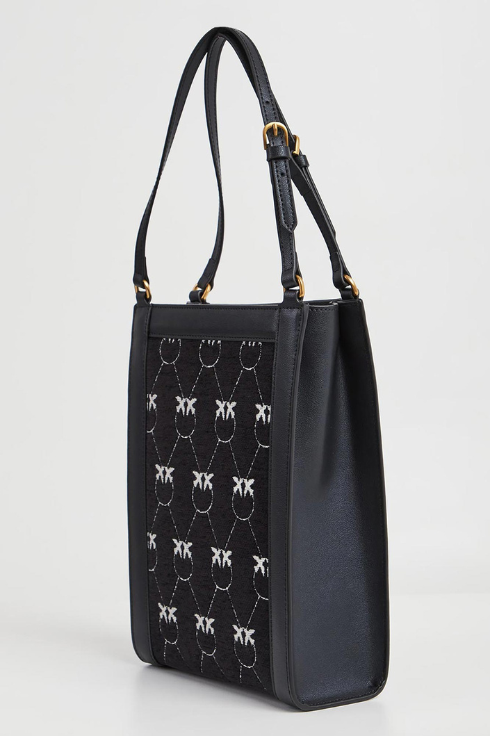 Torebka damska Mini Vertical Shopper Jacquard PINKO