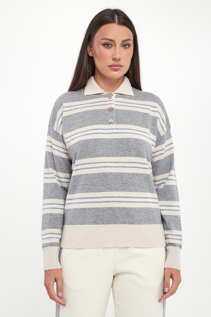Sweter damski wełniany polo PESERICO