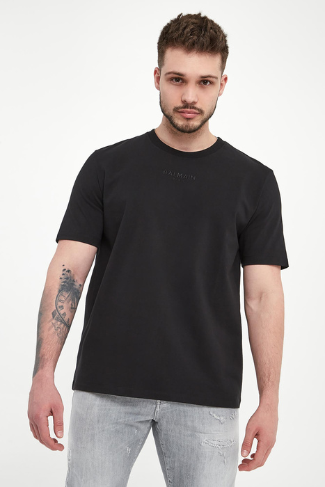 T-shirt męski z haftem BALMAIN