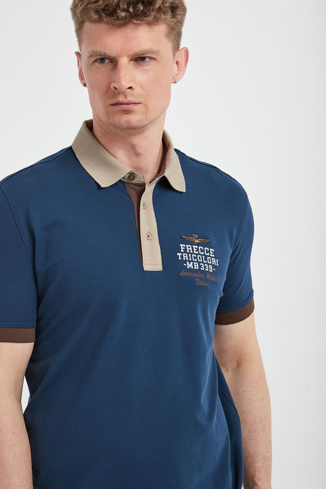 Polo męskie z haftem AERONAUTICA MILITARE