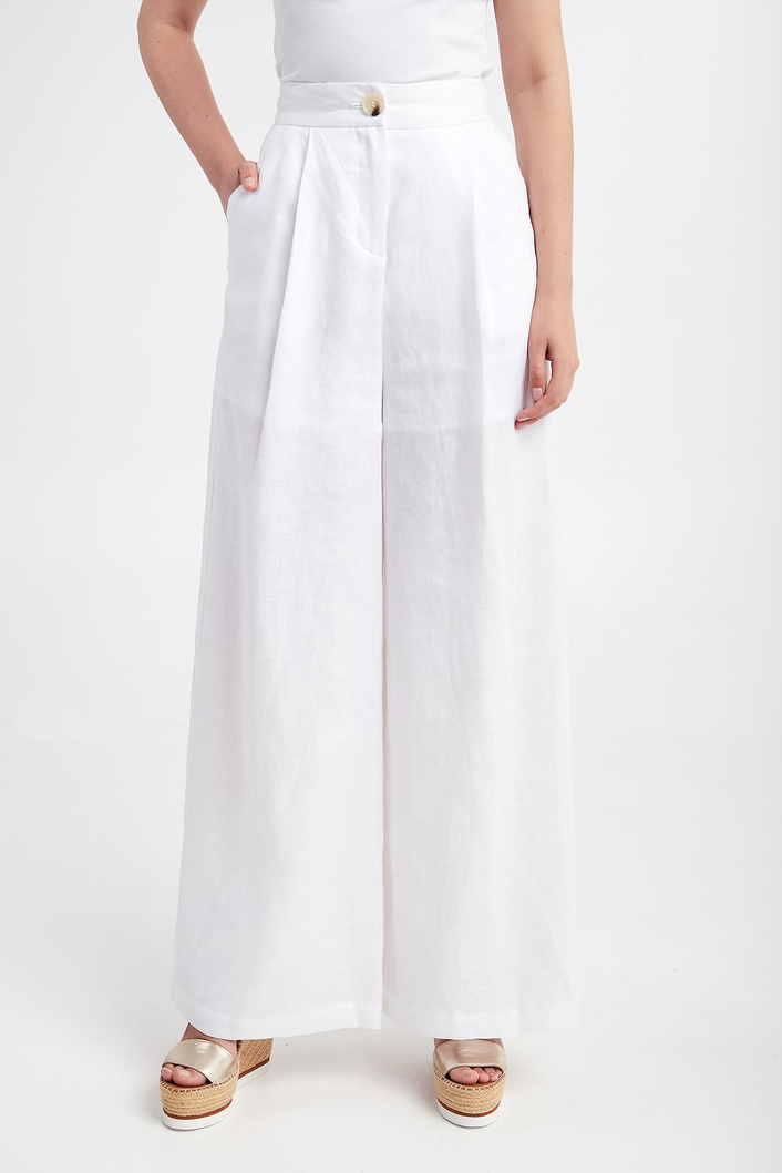 Spodnie damskie lniane ARMANI EXCHANGE