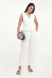 Spodnie damskie lniane Felino WEEKEND MAX MARA