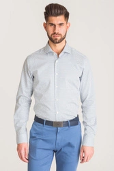 Biała koszula Joop Panko w niebieski wzór