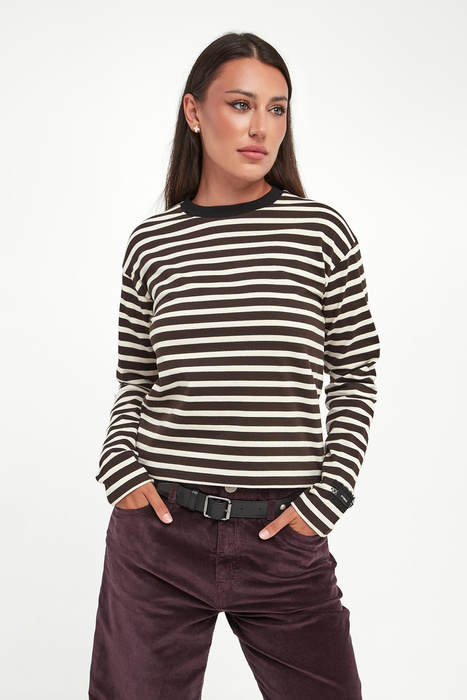 Longsleeve damski w paski Mirtilla PINKO