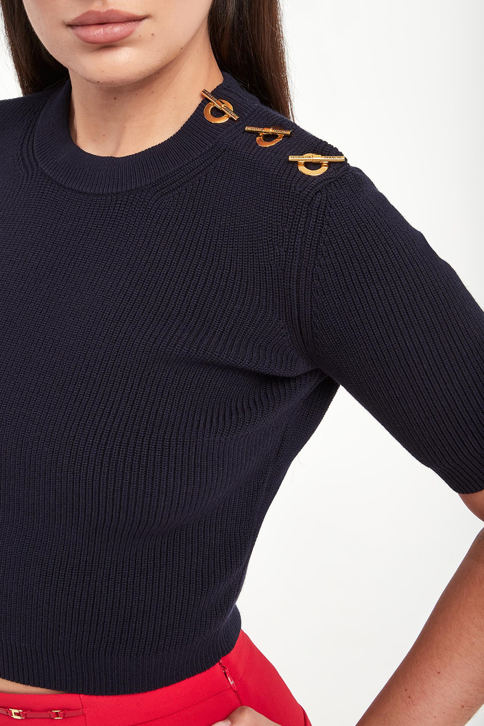 Sweter damski cropped ELISABETTA FRANCHI