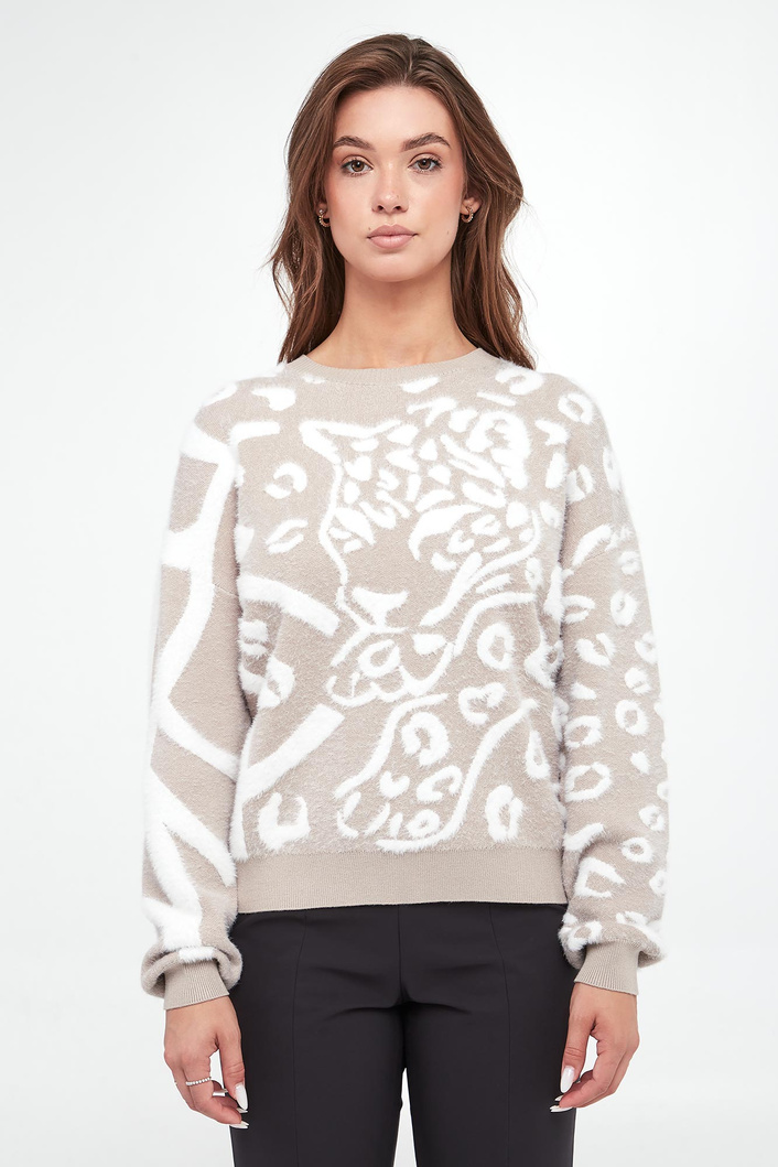 Sweter damski ze zwierzęcym wzorem SPORTALM