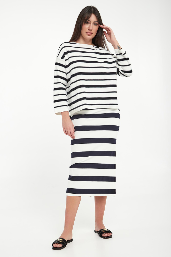 Sweter damski w paski Locusta MM