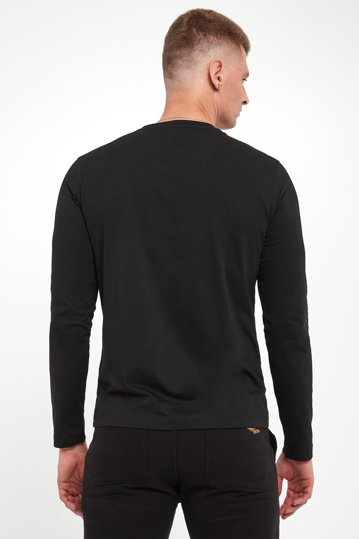 Longsleeve męski z logo AERONAUTICA MILITARE