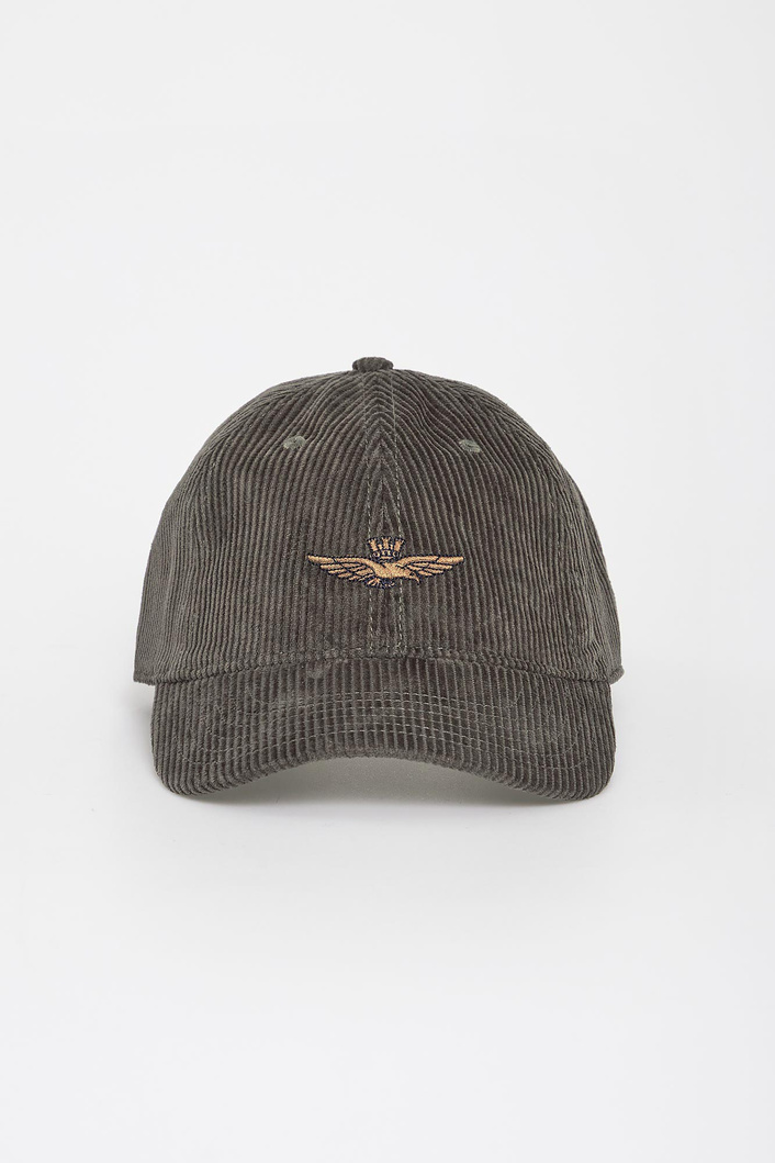 Czapka męska sztruksowa z daszkiem AERONAUTICA MILITARE