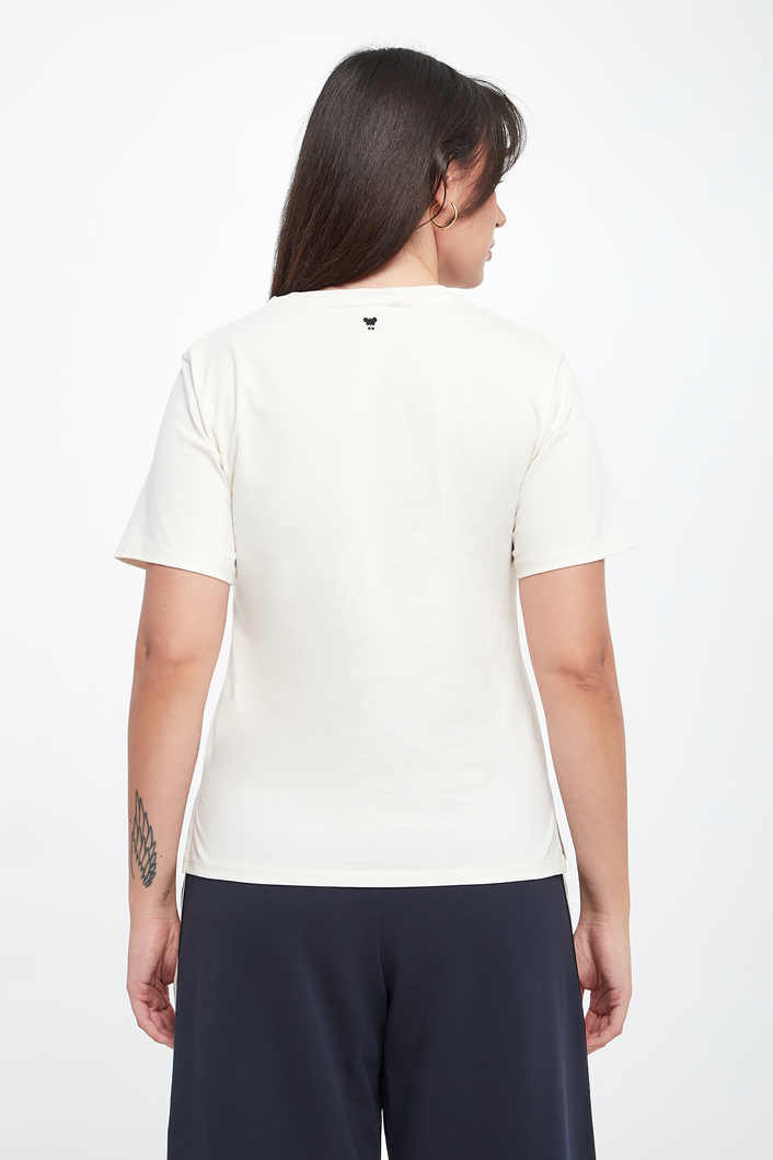 T-shirt damski West z naszywkami WEEKEND MAX MARA