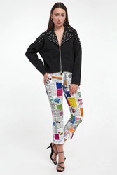 Spodnie damskie we wzór JOSEPH RIBKOFF