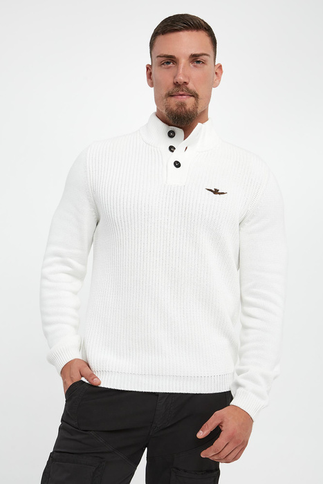 Sweter męski z logo AERONAUTICA MILITARE