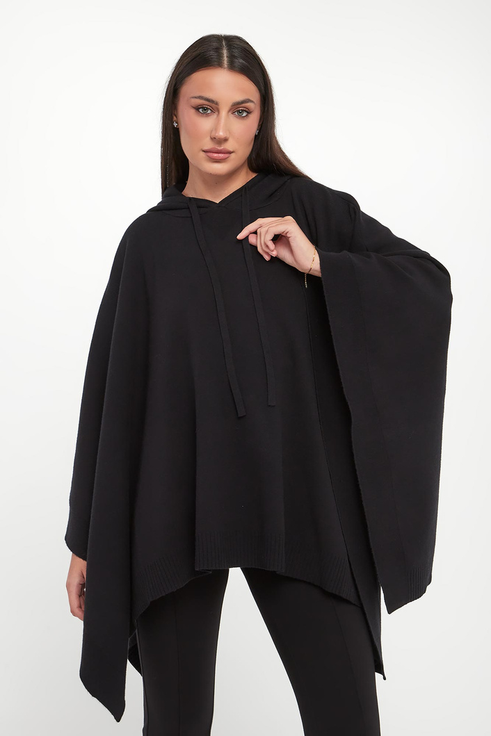 Sweter damski ponczo z kapturem TWINSET U&B