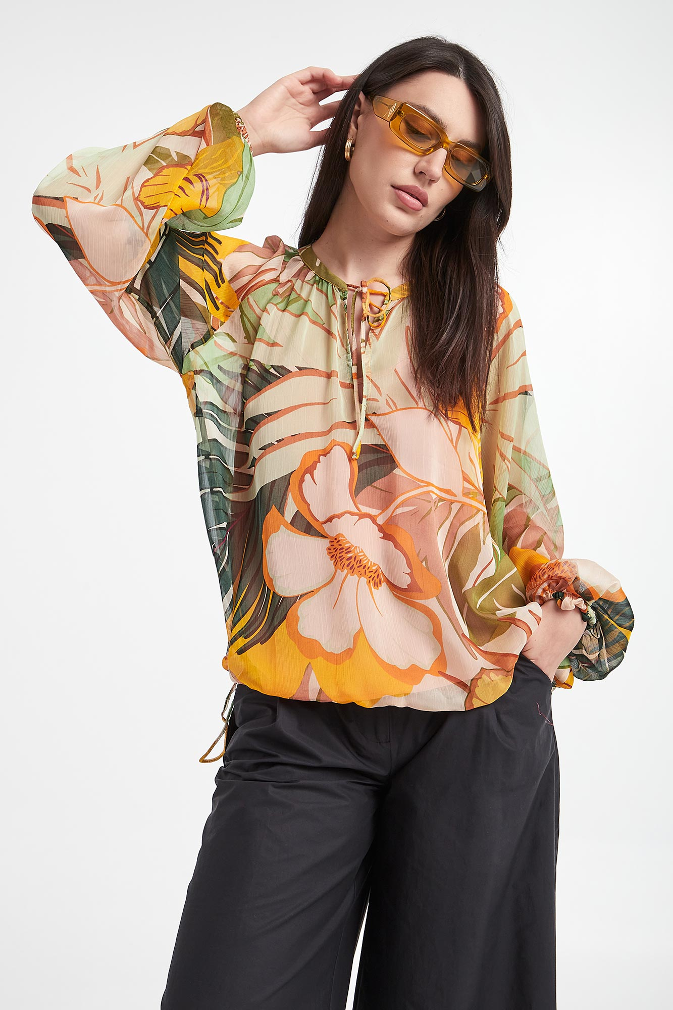 Bluzka damska TWINSET ACTITUDE Wielokolorowy Regular