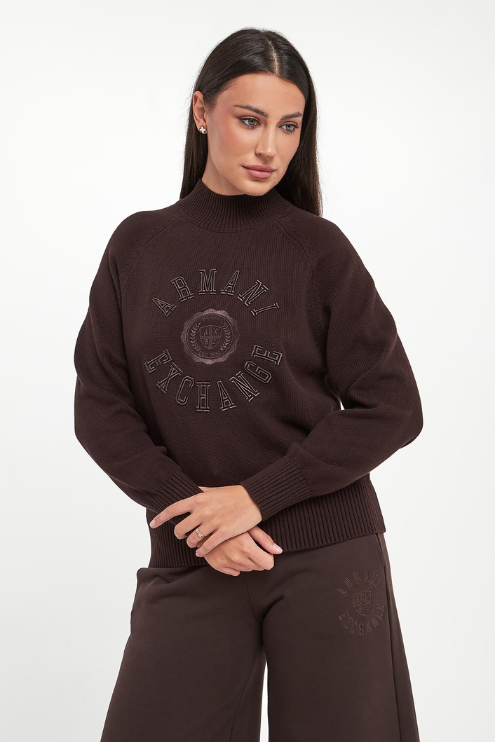 Sweter damski z logo ARMANI EXCHANGE