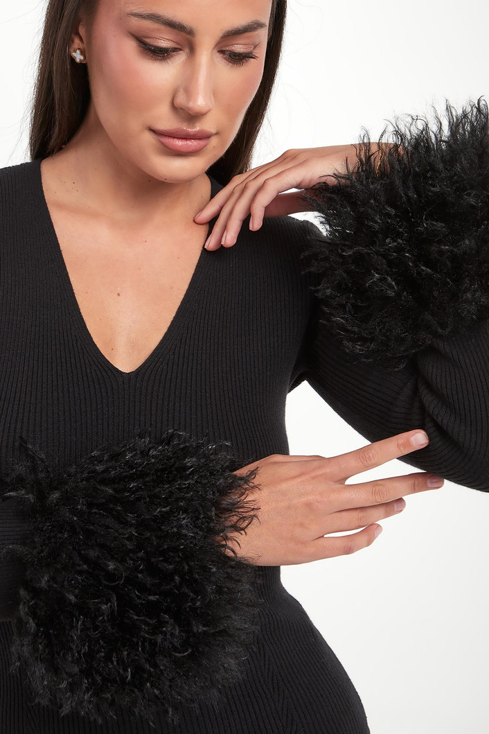 Sweter damski z futerkiem TWINSET